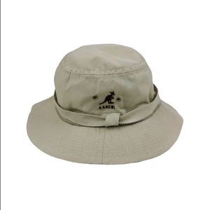 SOLD Vintage Kangol Bucket Hat Khaki Tan Safari 90s